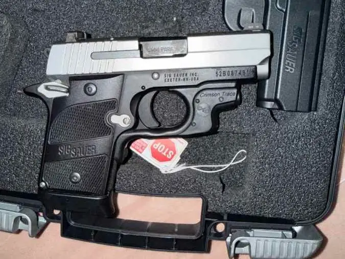 SIG Sauer P938 Two-Tone 9mm w/ Crimson Trace Laser
